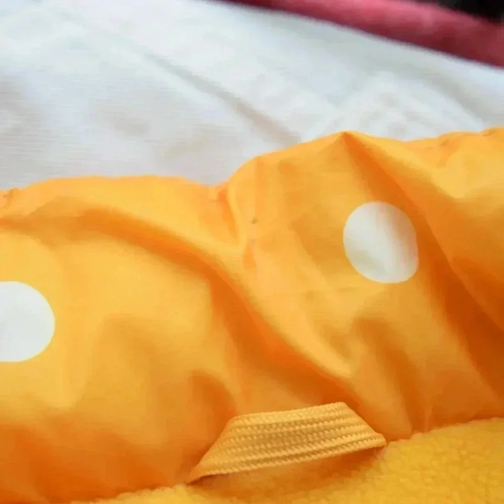 OLD NAVY Girls Puffer Vest with Polka Dots In Yellow & White Size XL 14